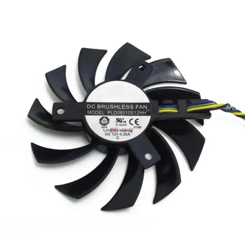 PLD08010S12HH вентилятор для охлаждения видеокарты MSI R6750 HD6750 DDR5.DX11 HD5750 12 В 0 35 А 75 мм 4