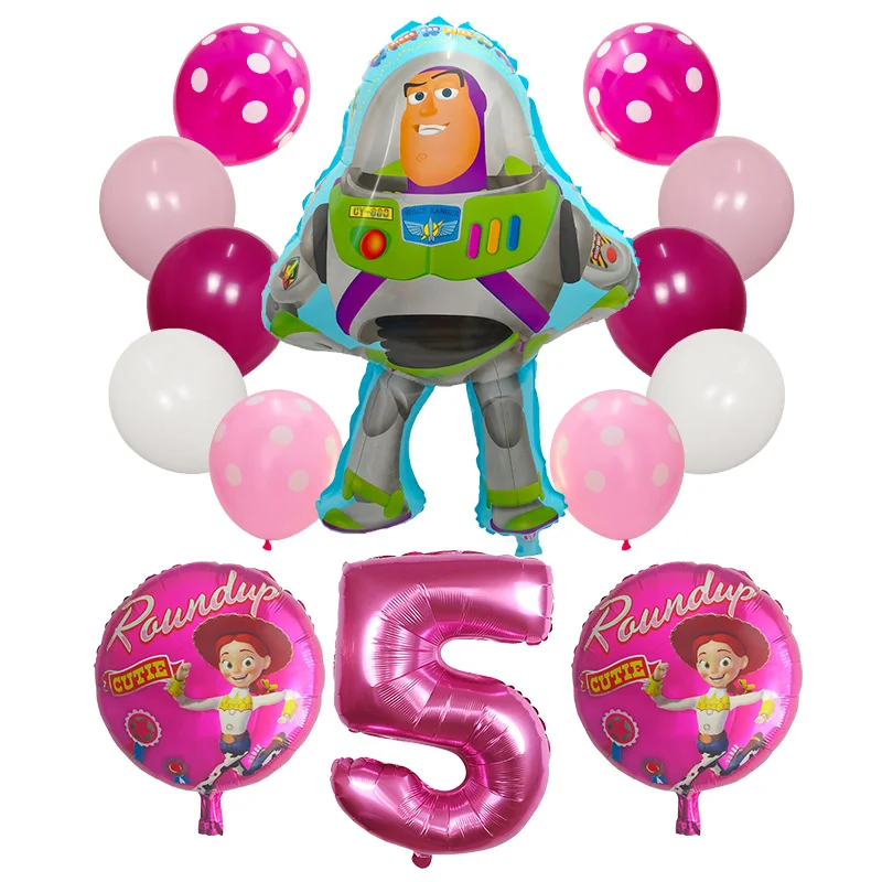 14pcs/lot Cartoon Toy Woody Captain Buzz Lightyear Foil Balloons Superhero Story Latex Air Globos Kids Birthday Party Decoration - купить по
