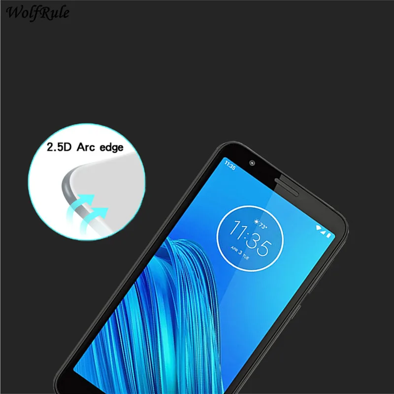 2 piezas de Protector de pantalla LCD para Motorola Moto E6 pegamento completo de vidrio para Moto E6 cubierta completa de vidrio templado para Motorola Moto E 6th Gen-2