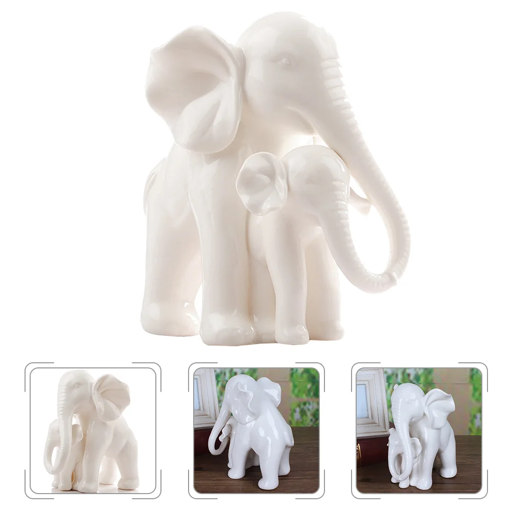 

Мама ребенок слон украшение слон керамическая статуя фарфоровая фотография