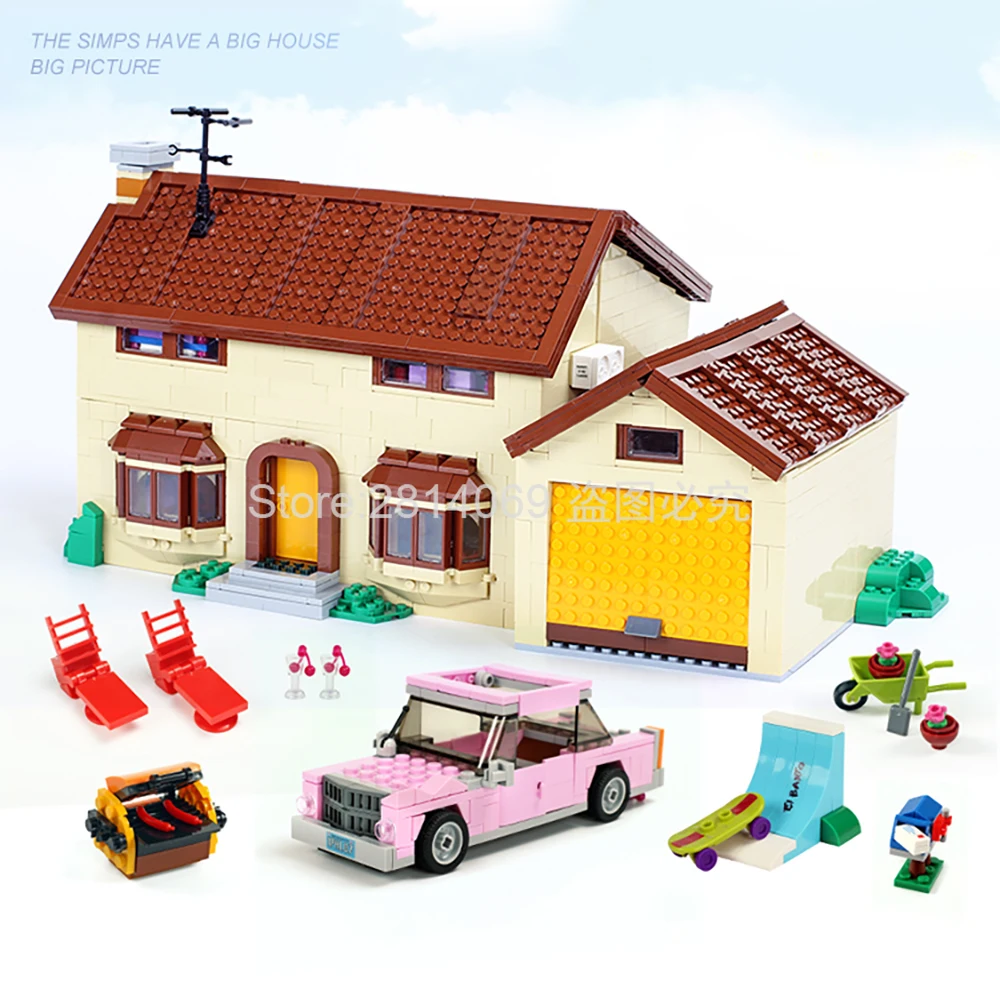 16005 мультфильм фильм KWIK-E-MART дом строительные блоки 2586 шт Кирпичи Игрушки совместимы с 71006 игрушки для детей