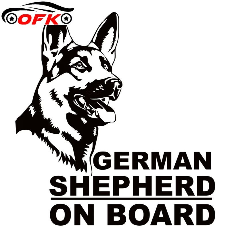 

German Shepherd on Board Funny Car Sticker Waterproof Decal Laptop Motorcycle Auto Accessories Decoration PVC,16cm*15cm