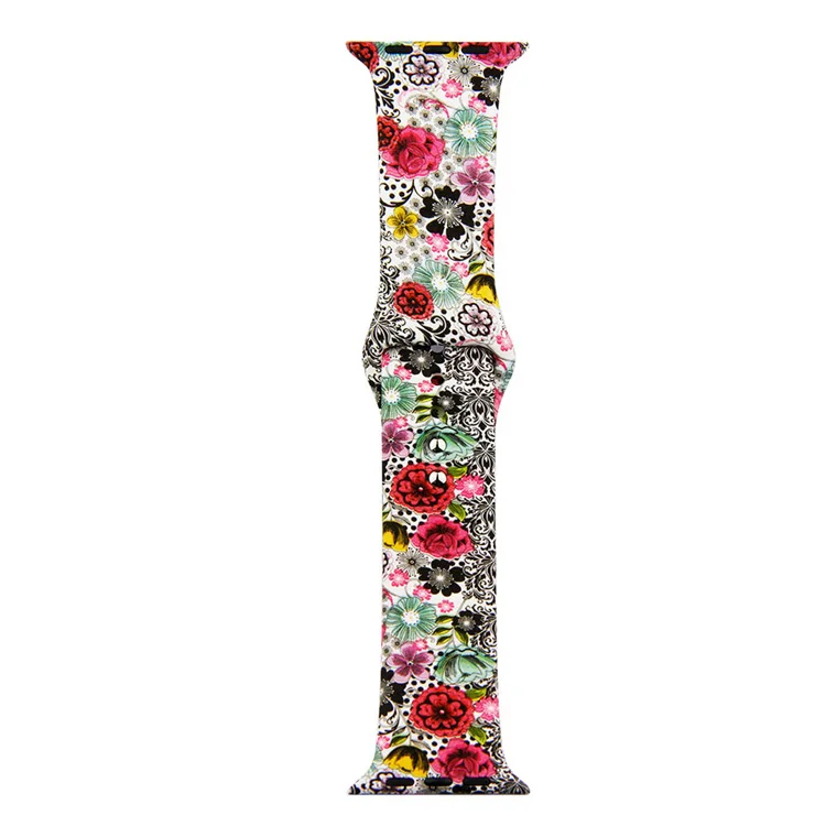 24 Для Apple Watch band 5 4 3 2 Женский силиконовый ремешок 42 мм 38 мм Cartoo мягкий ремешок сменный ремешок на запястье 44 мм 40 мм для iWatch 4 - Цвет ремешка: 24
