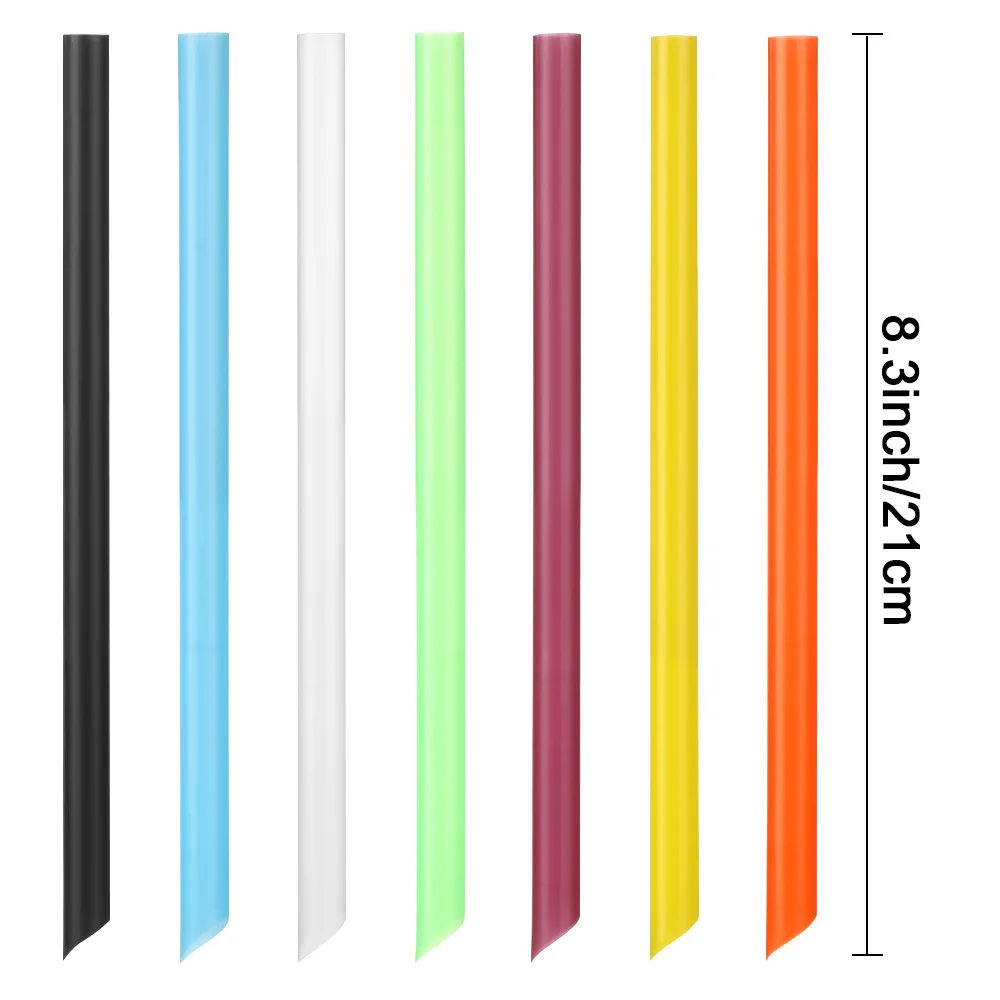 

100Pcs Large 21cmx1.1cm Mixed Colorful Disposable Smoothie Party Pearl MilkTea Large Drinking Straws Bar Party Drinking Straws