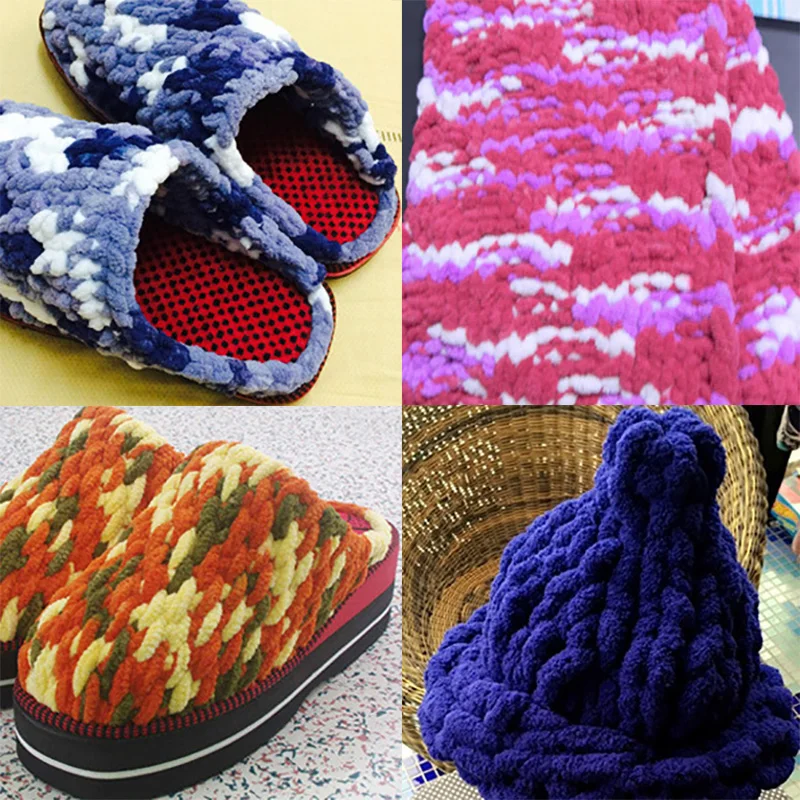 Новинка разноцветная пряжа шарф ручной работы вязаная маленькая ледяная линия