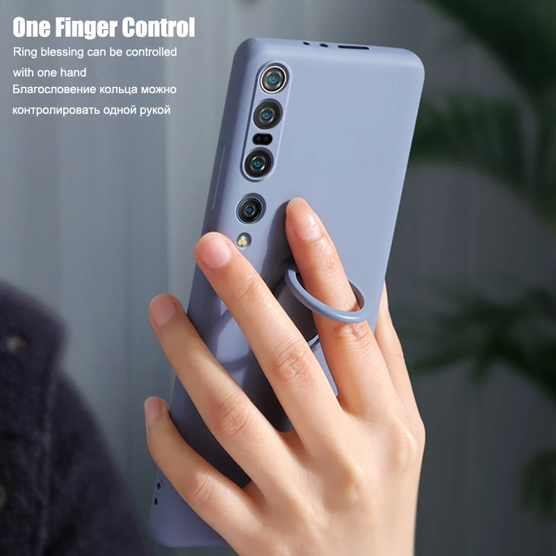 Оригинальный жидкий силиконовый чехол для Xiaomi Mi 10 Pro роскошный с магнитным