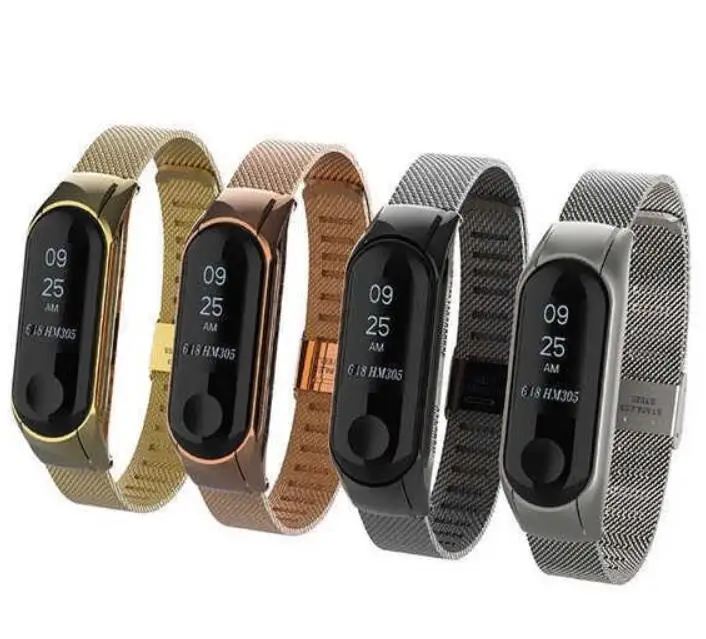 Регулируемый металлический ремешок из нержавеющей стали для Xiaomi Mi Band 2 3 4 5 6 |