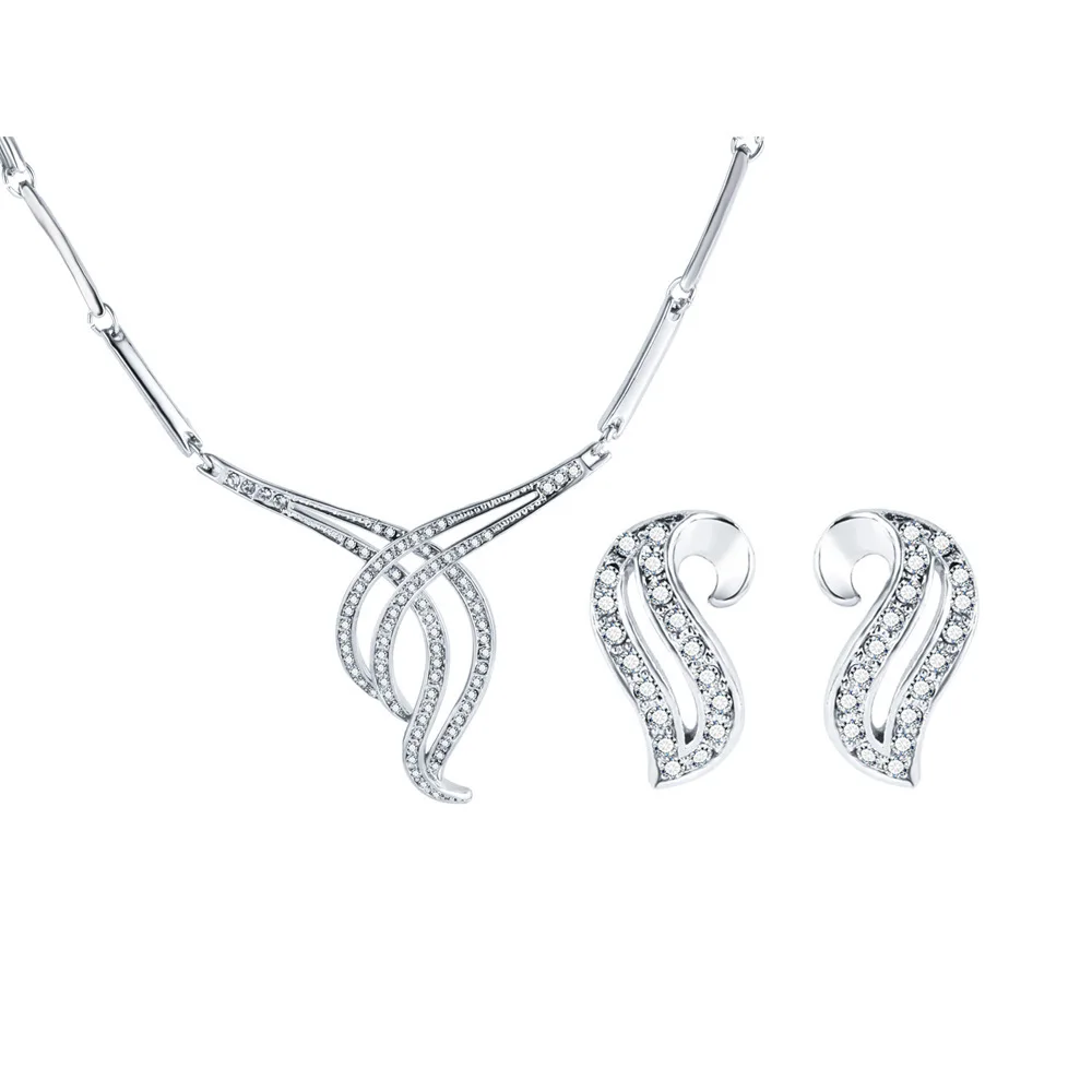 Модные посеребренные наборы свадебных ювелирных изделий в африканском стиле