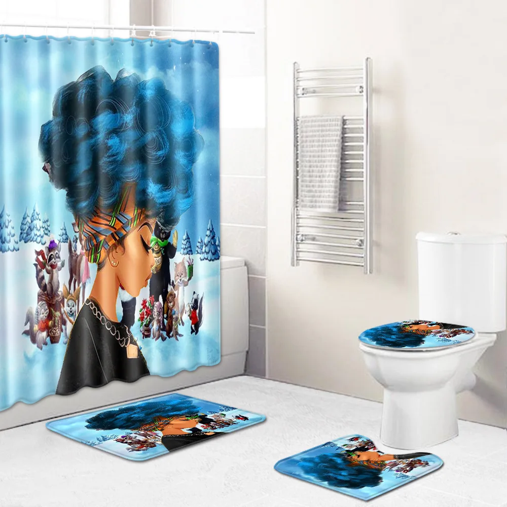 Zeegle Рождество коврик для ванной комнаты Набор Творческий Ванная комната 4 шт.