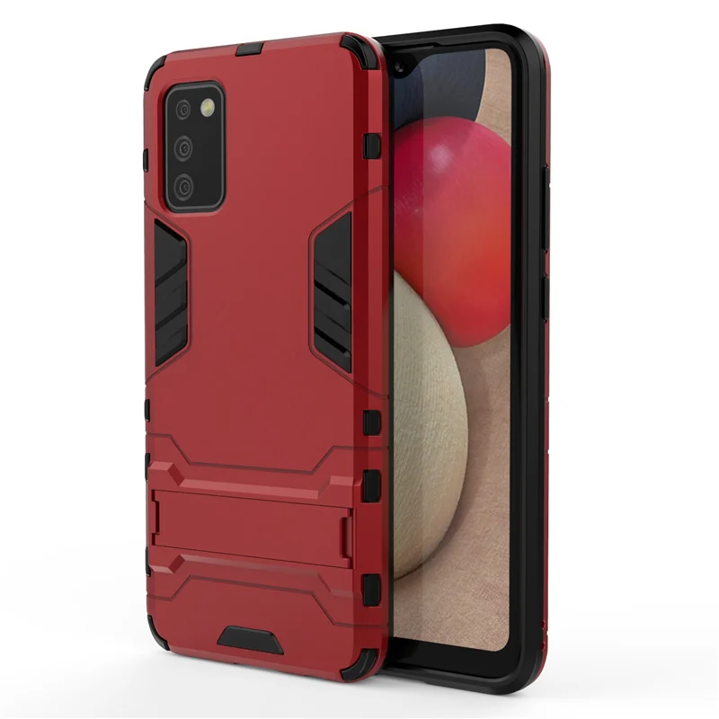 For Cover Samsung Galaxy A02S Case For Galaxy A02S Coque Shoclproof Hybrid Heavy Duty Hard Stand Cover For Samsung A02S Fundas
