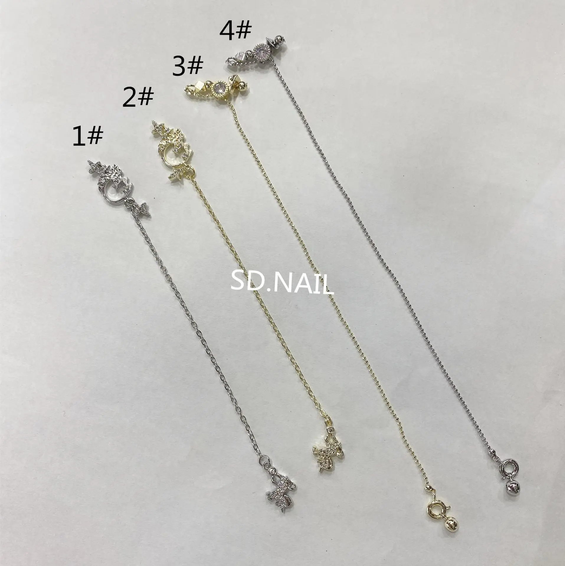

New Tianma Zircon Chain from the Top "Nail Art" Salon Chain Wild Super Beauty Trend Jewelry