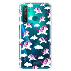 FunnyTechПрозрачный чехол Realme 5 Pro l с единорогом