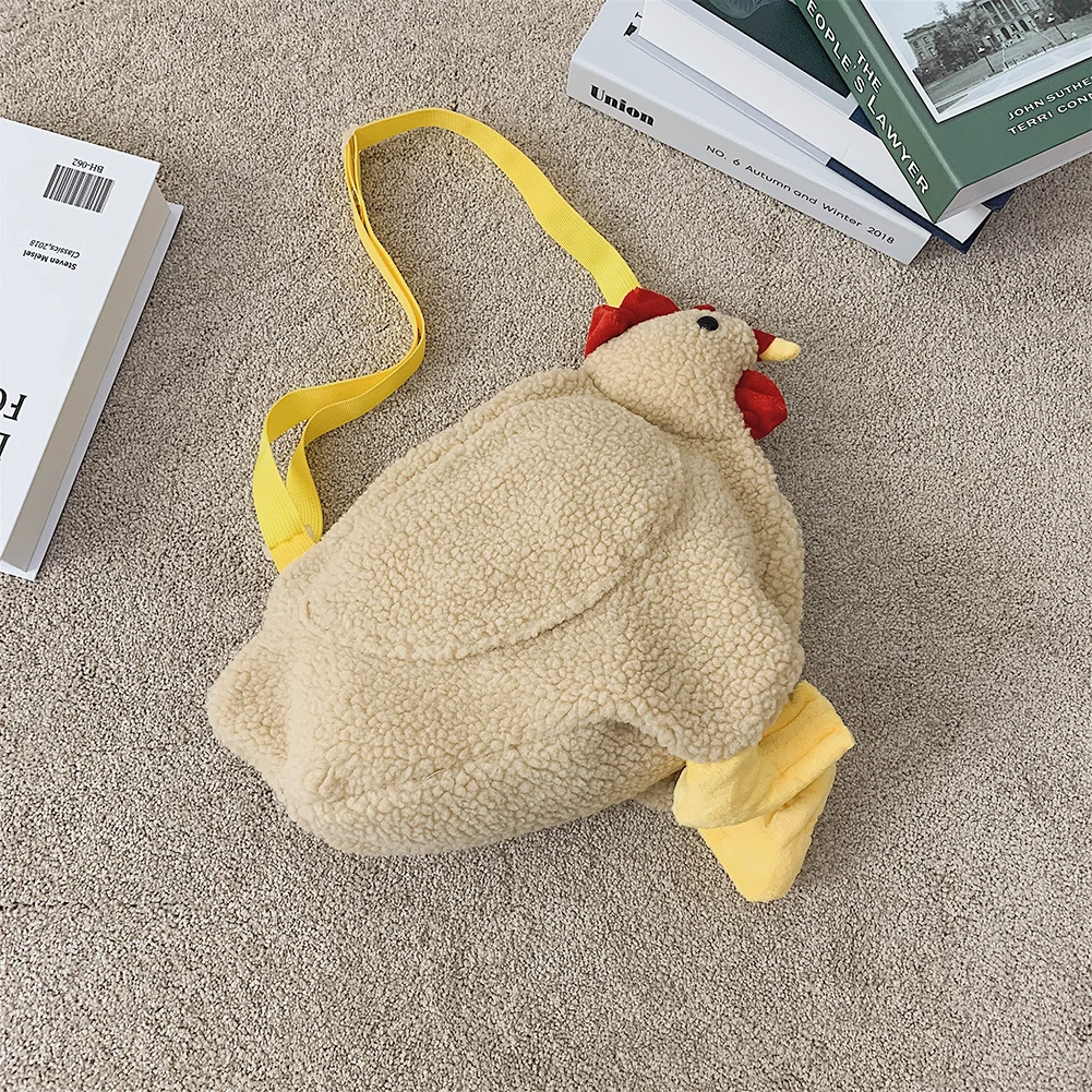 Сумка на плечо в форме курицы из мультфильма вместительная уличная Сумочка через