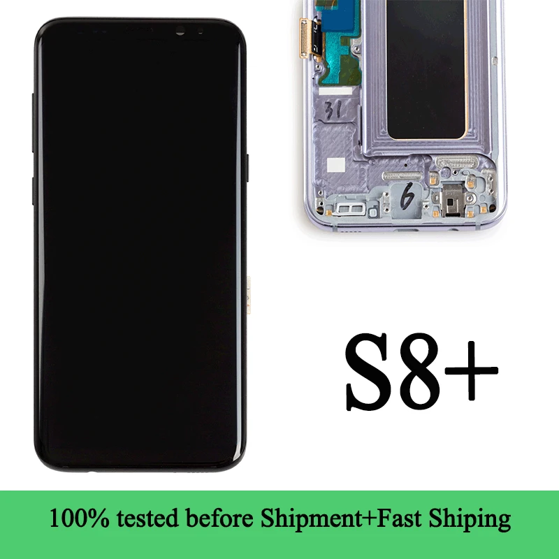 ЖК-дисплей для Samsung S8 Plus оригинальный G955F с рамкой сенсорный дисплей экран Pantalla по