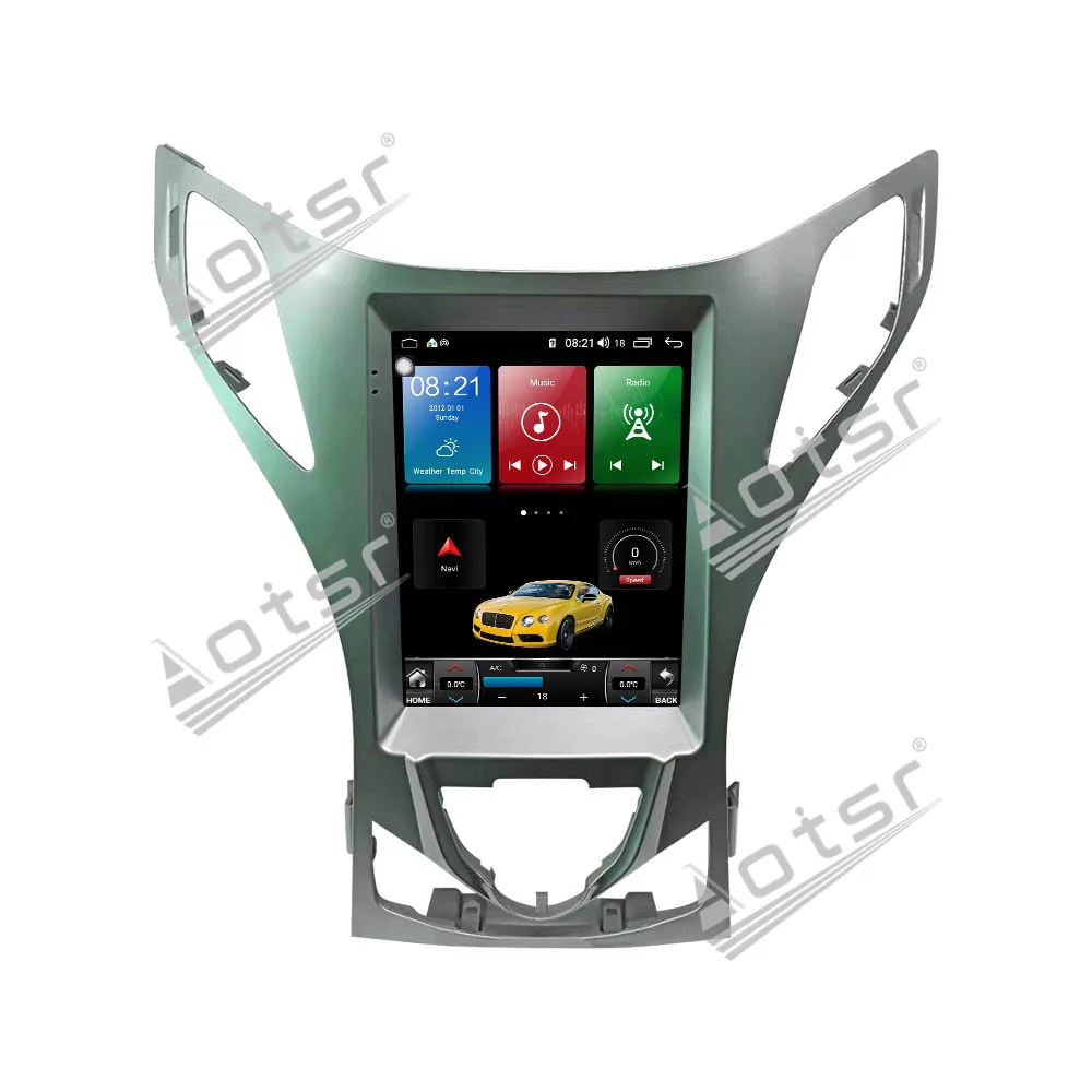 Вертикальный экран Tesla на Android 10 9 7 дюйма для Hyundai Azera 2011 2012 автомобильный