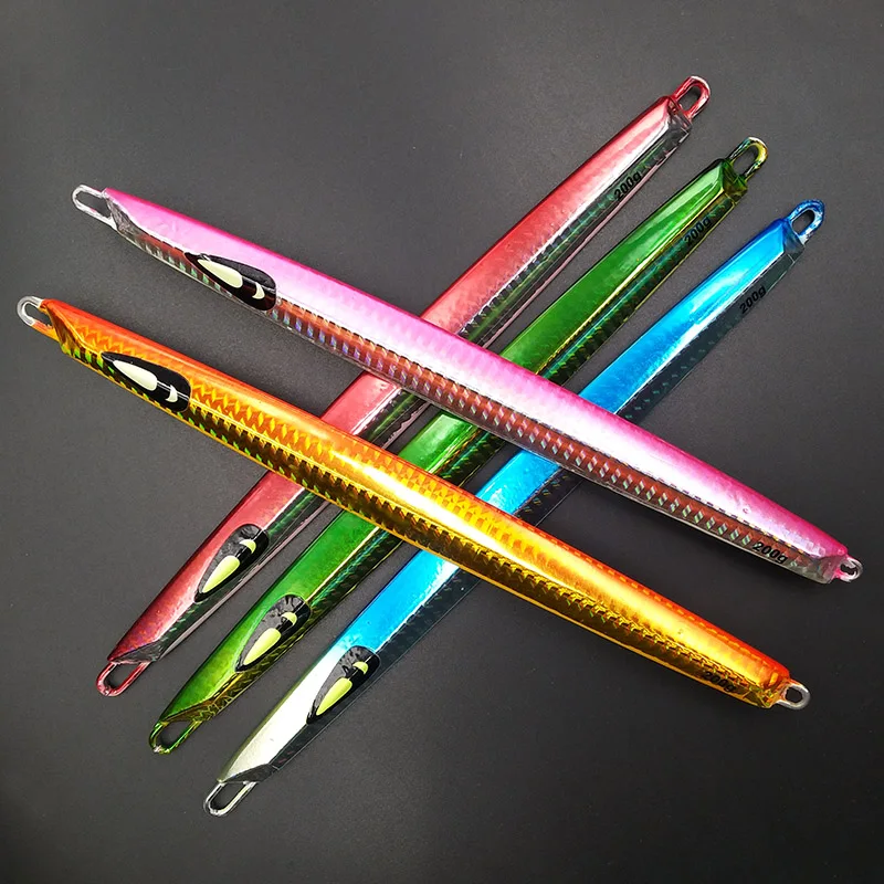 Ланкер соленой воды медленный металлический джиг светящийся 100 г 200 300 джиггинг