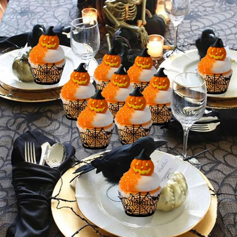 12 шт. подложки для капкейков Хэллоуина | Дом и сад