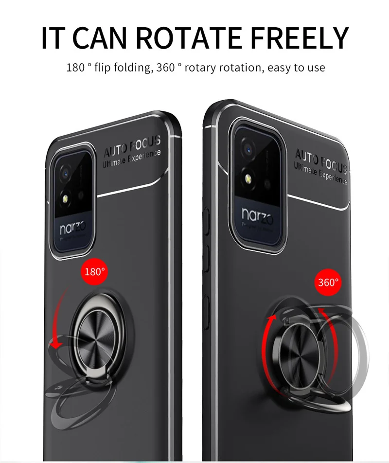 for oppo realme narzo 50i case for realme narzo 50i cover back soft ring magnetic holder for cover oppo realme narzo 50i fundas free global shipping