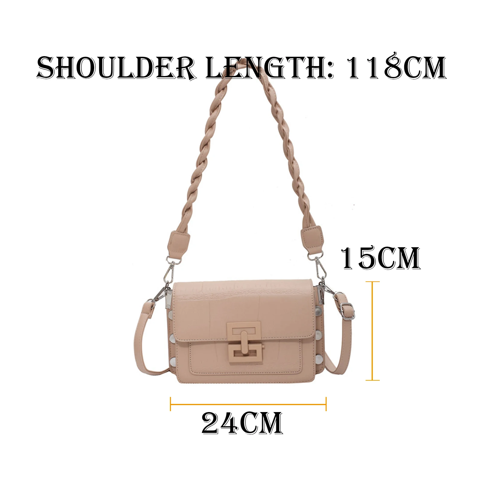 

2021 Summer Solid Box Shoulder Bag Hasp Vintage New Concise Subaxillary Practical Fashion Message Chain Lady Bag WB4065