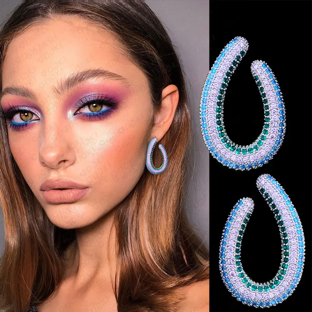 Женские серьги гвоздики в бразильском стиле GODKI модные богемные