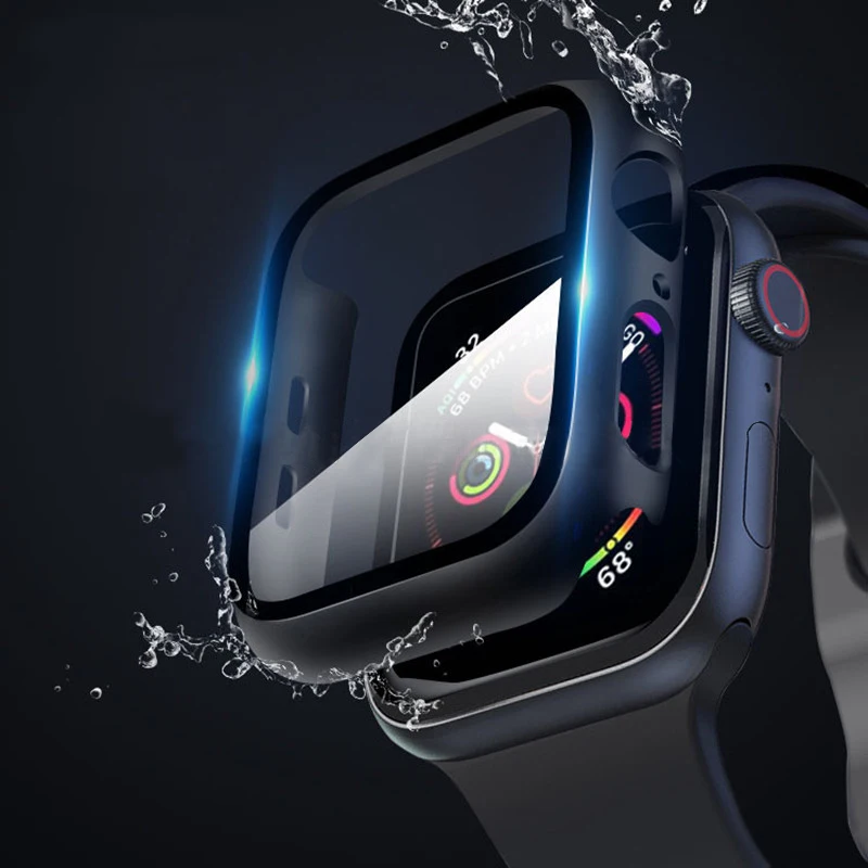 Защитный чехол для Apple Watch Series 7 6 5 45 мм 41 44 40 iWatch 38 42 защита экрана обновленные