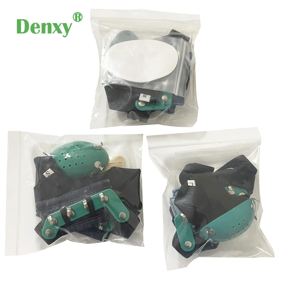 Denxy 3pc Orthodontic Combination head cap Headgear Strap extraoral anchorage  attachment product Orthodontic Dental bracket