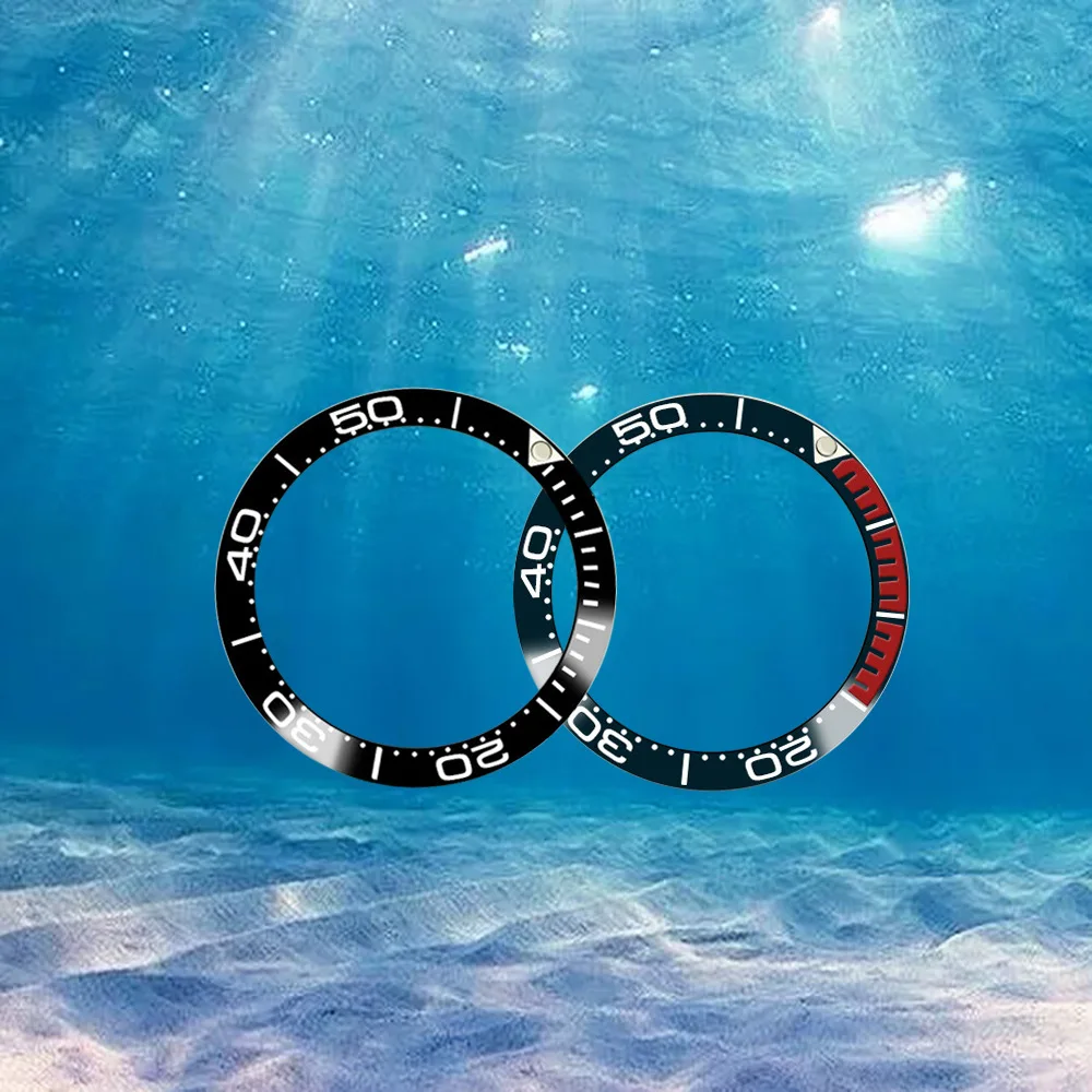 

38mm Ceramic Watch Bezel Insert Accessories Fit For Omega Haima Mechanical Watch Series Inner Diameter Digital Dial Watch Faces