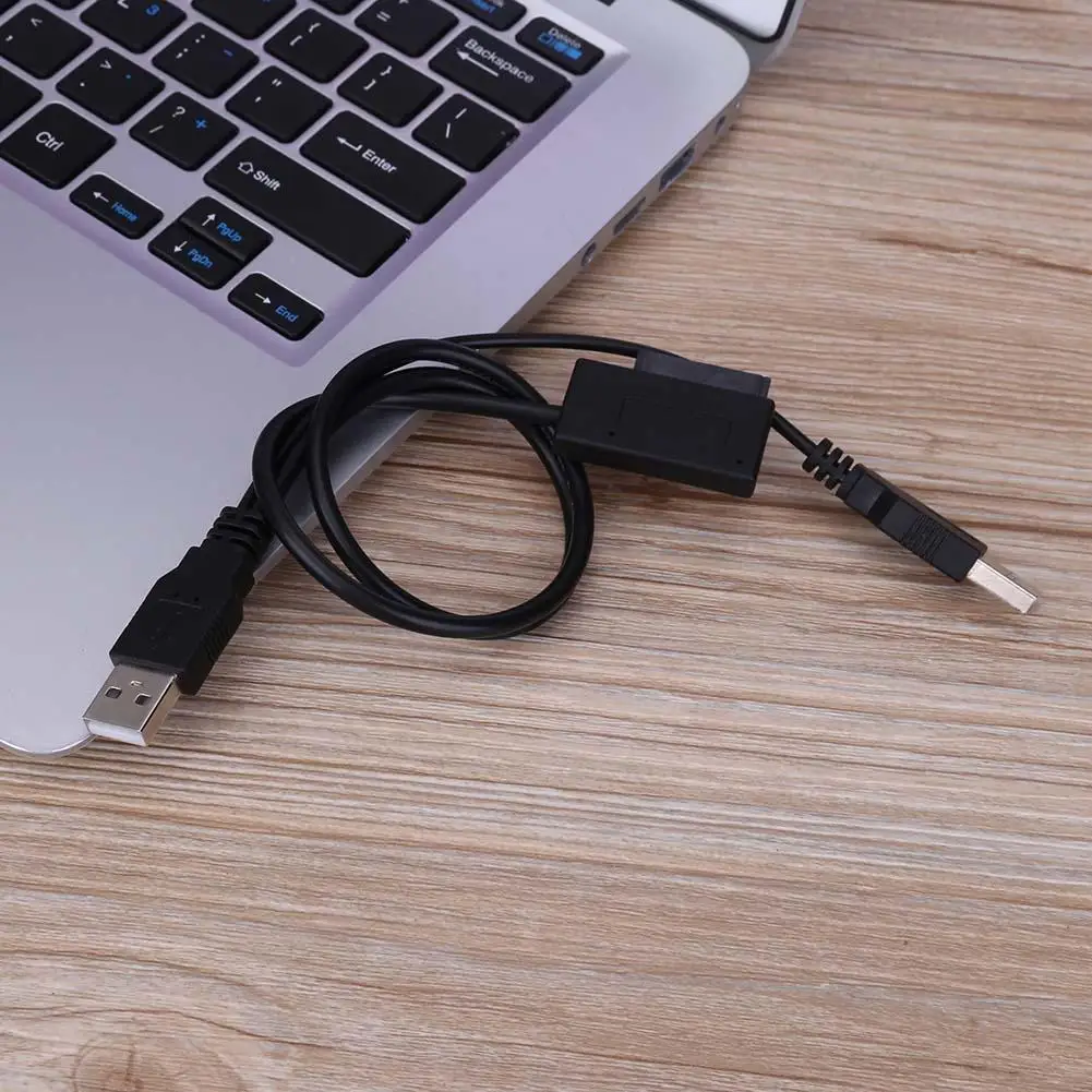 Адаптер-конвертер SATA в USB2.0 для ноутбука 7 + 6Pin Slim line Easy Drive Cable usb-хаб режимом питания