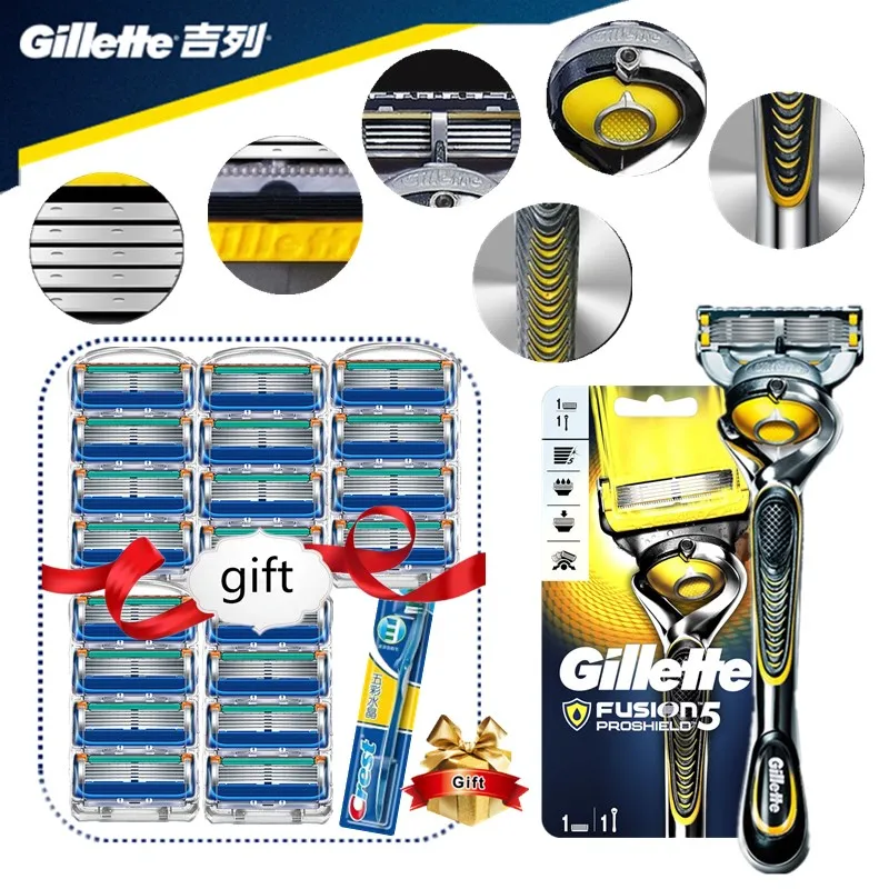 

Gillette Fusion Flexball Proshield Men's Manual Shaver Razor Blade Machine for Shaving Blades Cassettes for Replacebale Blades