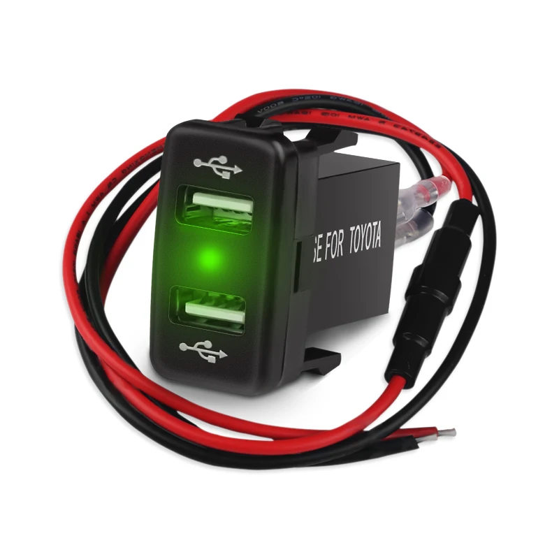Автомобильное зарядное устройство для телефона 5 В а с двумя USB портами|Кабели