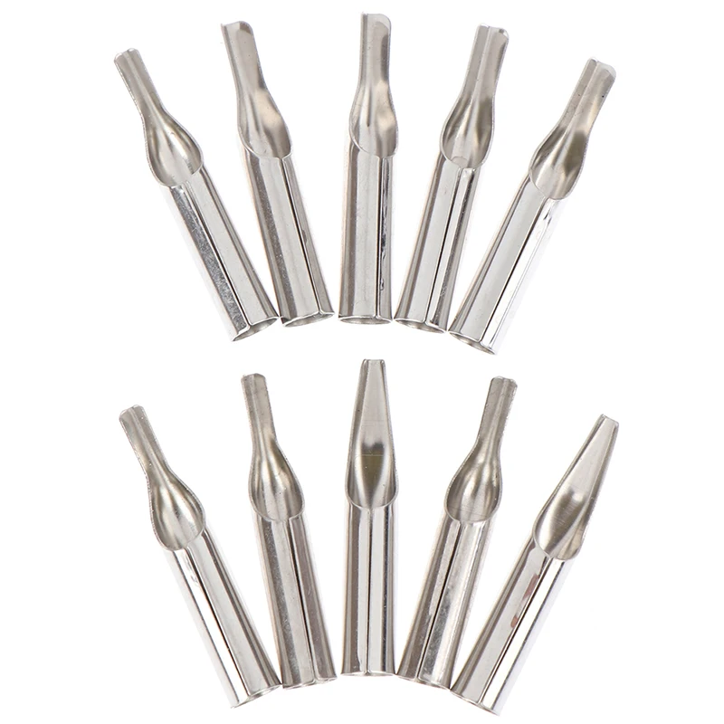 

10Pcs/Set Temporary Tattoo Stainless Steel Assorted Tattoo Nozzle Tip For Tattoo Needles Kit