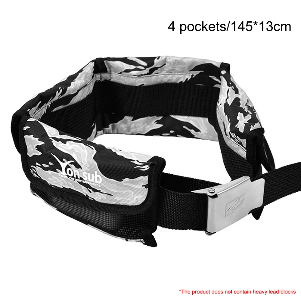 

YON SUB Diving Weight Belt Adjustable Waist Pocket with Quick Release Buckle Snorkeling Counterweight Bag for Water Sports
