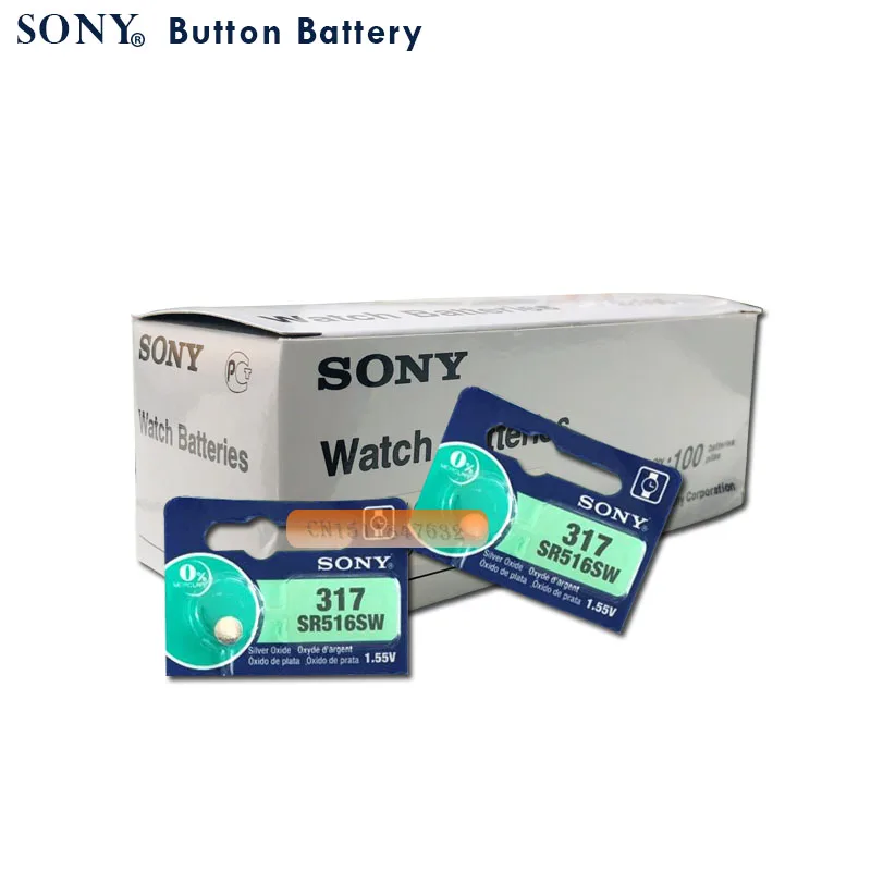 2 шт. Sony 100% оригинал 317 SR516SW SR516 1 55 в таблетка из оксида серебра сделано Японии