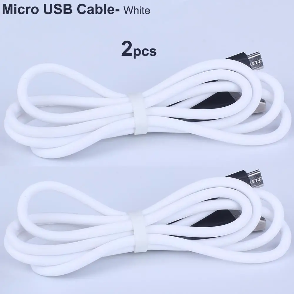 Силиконовый Micro USB кабель Быстрая зарядка передачи данных зарядное устройство для Android шнур Тип 2.4A 1m 2a для SAMSUNG huawei Xiaomi Мобильный телефон - Цвет: 2White USBcharging