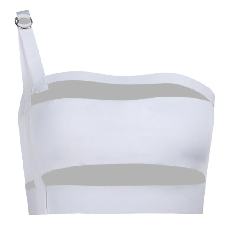 

European and American Style Bottoming Vest Summer New Style One-shoulder Tight Sexy Hollow Tube Top Strap