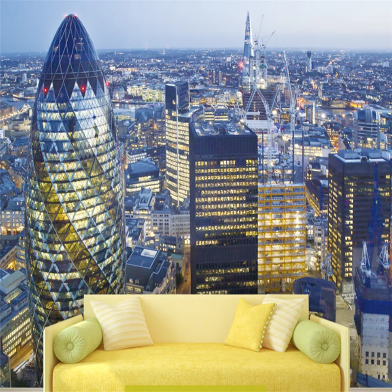 Beibehang настроить новый британский стиль 3D городская архитектура большая роспись