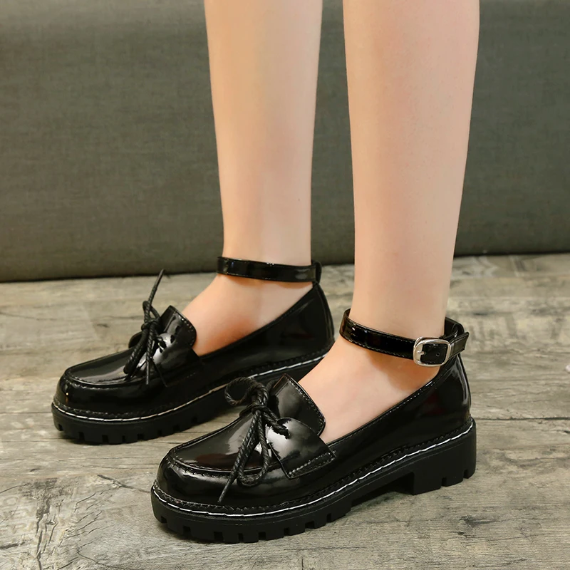 Новинка Туфли оксфорды для женщин Женская обувь с бантом на плоской подошве без