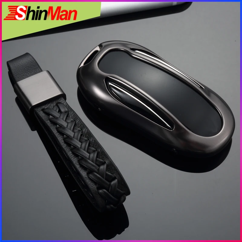 Блестящий высококачественный чехол для ключа автомобиля из алюминиевого сплава