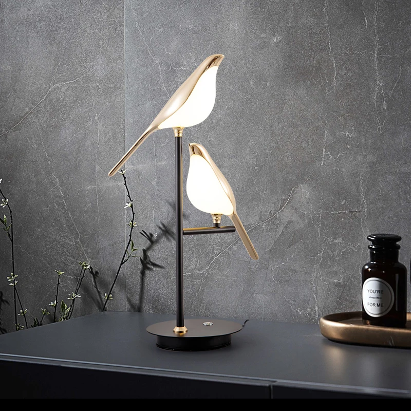

Modern desk lamp creative bedroom cabinet bedside lamp study decoration desk lamp hotel touch button adjustable desk lamp