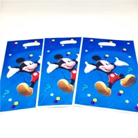 10pcslot mickey mouse plastic disposable gift bags birthday party decorations loot candy bags kids favors baby shower supplies
