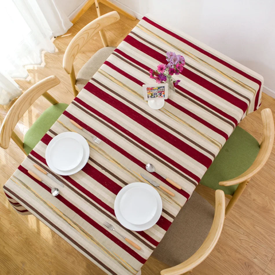 

Nordic Simple Modern Striped Table Cloth Restaurant Coffee Table Cloth Home Birthday Party Rectangular Thickened Table Cloth