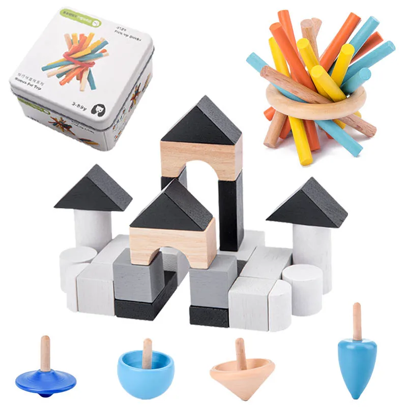 Детские деревянные развивающие игрушки Материалы Монтессори сенсорные 3D пазл