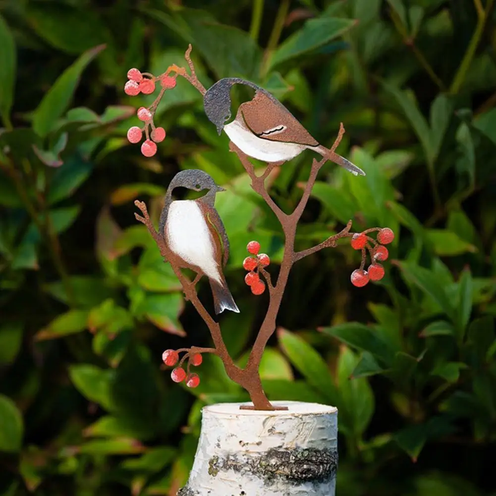Металлические украшения в виде птиц воробей садовые поделки железная поделка