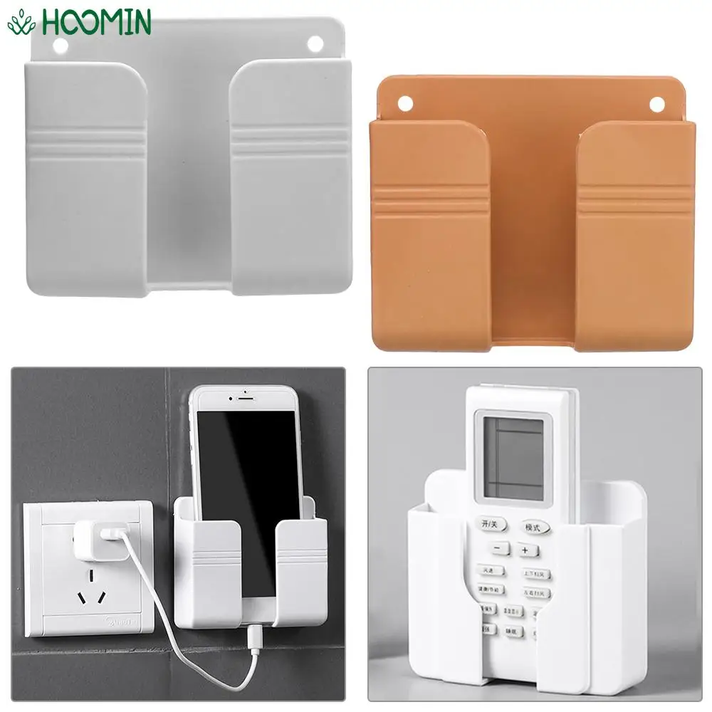 

Multifunction Mounted Storage Box Wall Mounted Plug Bracket Punch-free for Mobile Phone TV Remote Phone Charging Hanging Holder
