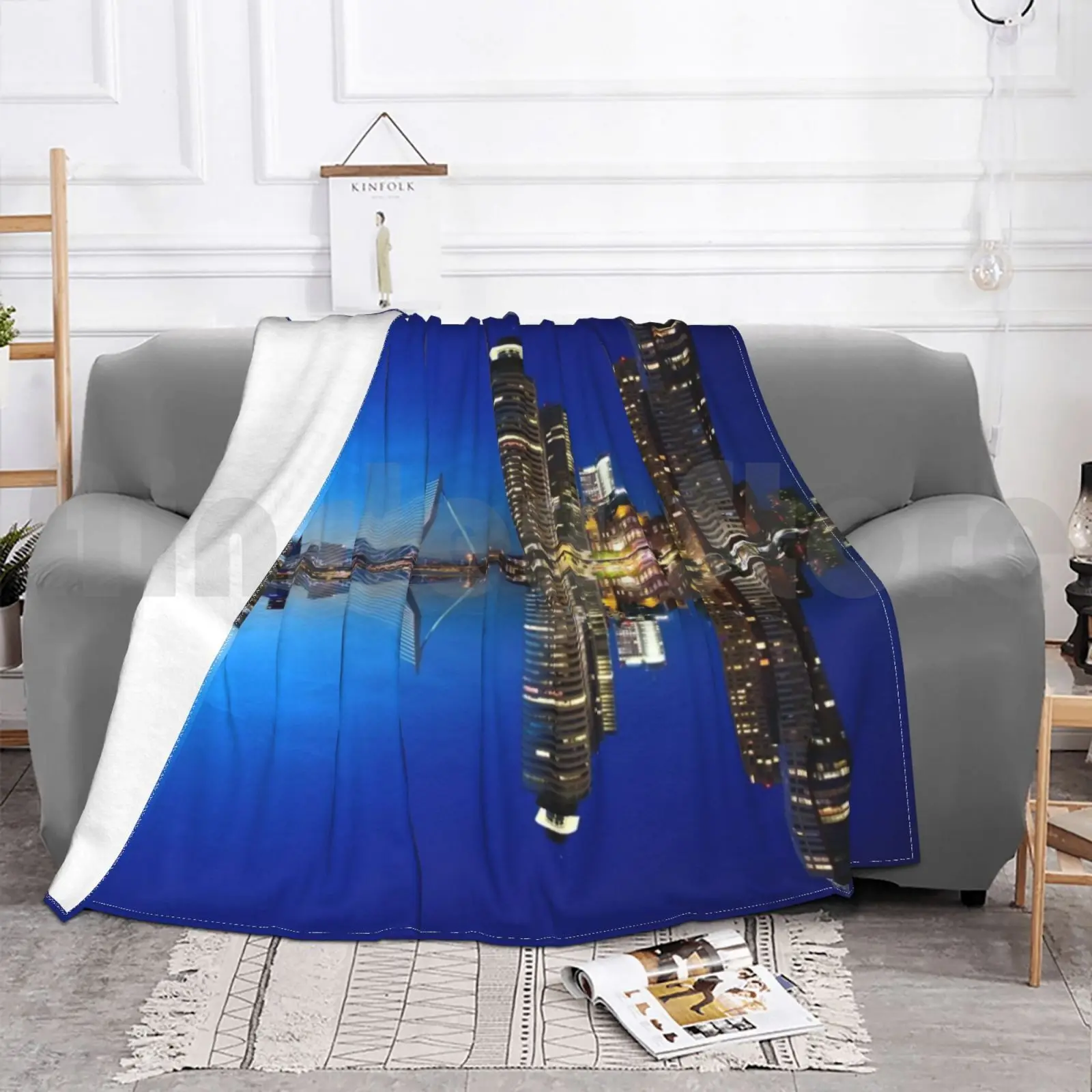 Одеяло для Роттердама модное одеяло на заказ городской пейзаж Нидерланды