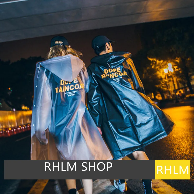 

ã€RHLMã€‘2021 New Spring And Summer Fashion Chic Men's Transparent Windbreaker Streetwear Printing V-Neck For Male/Female Clothes