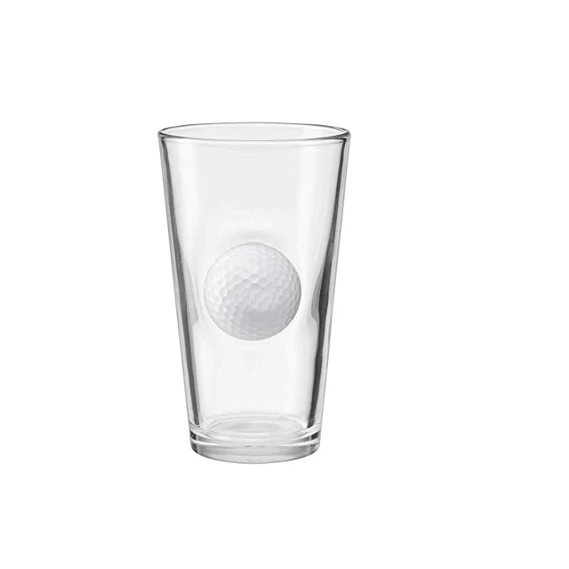 

Lead-free Glass cup with Golf Ball novelty beer whiskey glass mug 210528-16