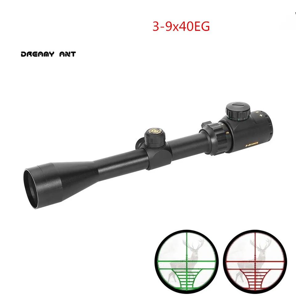 Мечтательный 3 9x40EG оптический прицел красный зеленый горит Открытый с прицельной