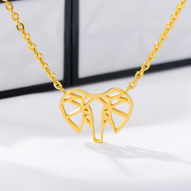 Богемия ювелирные изделия цвета: золотистый серебристый Цвет Оригами Кулон Слон