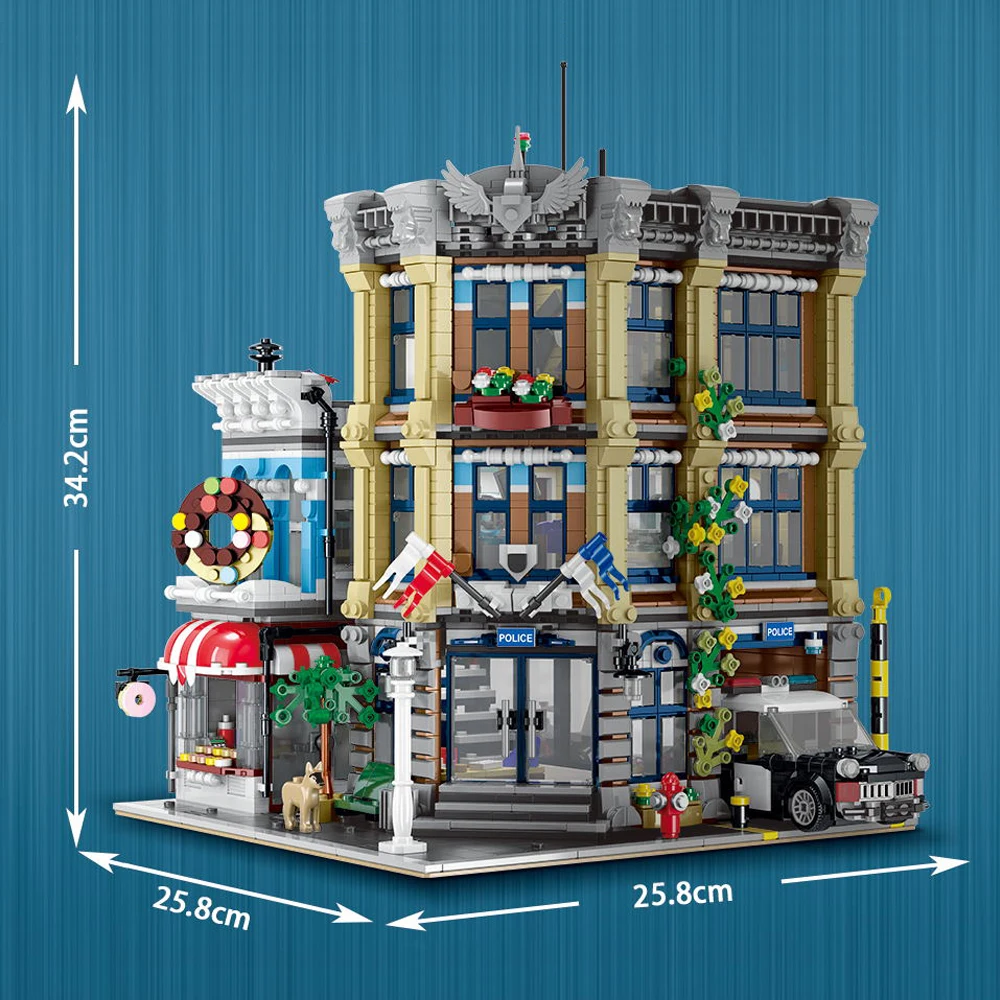 

Creator Expert Street View 3111Pcs Police Station Bricktoria Modular MOC Bricks Model Building Blocks Toy Grand Emporium